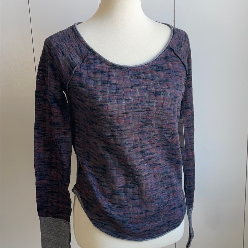 Free People Multicolor Long Sleeve Tee